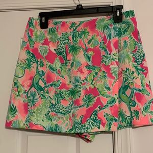 Lilly Pulitzer pink and green skort size 8